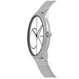 Buy Shop Calvin Klein Minimal White Dial Silver Mesh Bracelet Watch for Men - K3M5115X USA Online