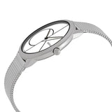 Buy Shop Calvin Klein Minimal White Dial Silver Mesh Bracelet Watch for Men - K3M5115X USA Online