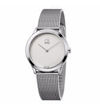 Buy Shop Calvin Klein Minimal White Dial Silver Mesh Bracelet Watch for Women - K3M2212Y USA Online