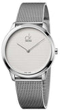 Buy Shop Calvin Klein Minimal White Dial Silver Mesh Bracelet Watch for Women - K3M2212Y USA Online