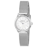 Buy Shop Calvin Klein Minimal White Dial Silver Mesh Bracelet Watch for Women - K3M23126 USA Online