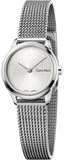 Buy Shop Calvin Klein Minimal White Dial Silver Mesh Bracelet Watch for Women - K3M231Y6 USA Online