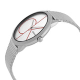Buy Shop Calvin Klein Minimal White Dial Silver Mesh Bracelet Watch for Women - K3M52152 USA Online
