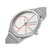 Buy Shop Calvin Klein Minimal White Dial Silver Mesh Bracelet Watch for Women - K3M52152 USA Online