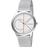 Buy Shop Calvin Klein Minimal White Dial Silver Mesh Bracelet Watch for Women - K3M52152 USA Online