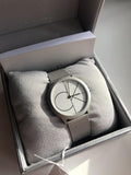 Buy Shop Calvin Klein Minimal White Dial Silver Mesh Bracelet Watch for Women - K3M5215X USA Online