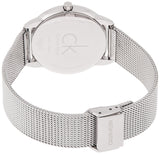 Buy Shop Calvin Klein Minimalist Black Dial Silver Mesh Bracelet Watch for Men - K3M2112X USA Online