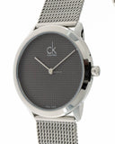Buy Shop Calvin Klein Minimalist Black Dial Silver Mesh Bracelet Watch for Men - K3M2112X USA Online