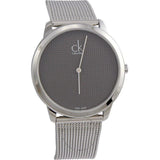 Buy Shop Calvin Klein Minimalist Black Dial Silver Mesh Bracelet Watch for Men - K3M2112X USA Online