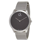Buy Shop Calvin Klein Minimalist Black Dial Silver Mesh Bracelet Watch for Men - K3M2112X USA Online