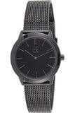 Buy Shop Calvin Klein Minimalist Black Dial Silver Mesh Bracelet Watch for Men - K3M2112X USA Online