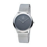 Buy Shop Calvin Klein Minimalist Black Dial Silver Mesh Bracelet Watch for Men - K3M2112X USA Online