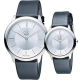 Buy Shop Calvin Klein Minimalist White Dial Black Leather Strap Watch for Men - K3M211C6 USA Online