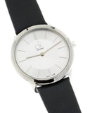 Buy Shop Calvin Klein Minimalist White Dial Black Leather Strap Watch for Men - K3M211C6 USA Online