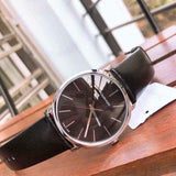 Buy Shop Calvin Klein Posh Black Dial Black Leather Strap Watch for Men - K8Q311C1 USA Online