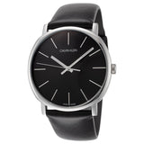 Buy Shop Calvin Klein Posh Black Dial Black Leather Strap Watch for Men - K8Q311C1 USA Online