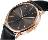 Buy Shop Calvin Klein Posh Black Dial Black Leather Strap Watch for Men - K8Q316C3 USA Online
