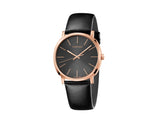 Buy Shop Calvin Klein Posh Black Dial Black Leather Strap Watch for Men - K8Q316C3 USA Online
