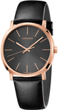 Buy Shop Calvin Klein Posh Black Dial Black Leather Strap Watch for Men - K8Q316C3 USA Online