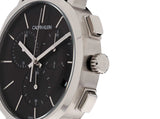Buy Shop Calvin Klein Posh Black Dial Black Leather Strap Watch for Men - K8Q371C1 USA Online