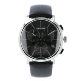Buy Shop Calvin Klein Posh Black Dial Black Leather Strap Watch for Men - K8Q371C1 USA Online
