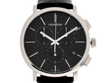 Buy Shop Calvin Klein Posh Black Dial Black Leather Strap Watch for Men - K8Q371C1 USA Online