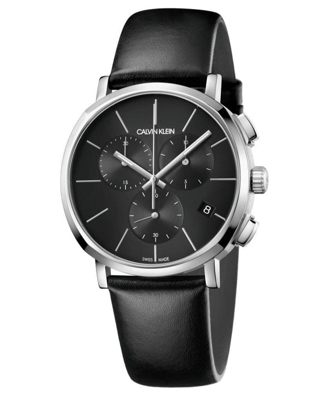 Buy Shop Calvin Klein Posh Black Dial Black Leather Strap Watch for Men - K8Q371C1 USA Online