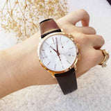 Buy Shop Calvin Klein Posh Chronograph White Dial Brown Leather Strap Watch for Men - K8Q376G6 USA Online