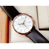 Buy Shop Calvin Klein Posh Chronograph White Dial Brown Leather Strap Watch for Men - K8Q376G6 USA Online