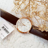 Buy Shop Calvin Klein Posh Chronograph White Dial Brown Leather Strap Watch for Men - K8Q376G6 USA Online