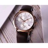 Buy Shop Calvin Klein Posh Chronograph White Dial Brown Leather Strap Watch for Men - K8Q376G6 USA Online