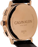 Buy Shop Calvin Klein Posh Chronograph White Dial Brown Leather Strap Watch for Men - K8Q376G6 USA Online