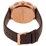 Buy Shop Calvin Klein Posh Chronograph White Dial Brown Leather Strap Watch for Men - K8Q376G6 USA Online