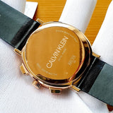 Buy Shop Calvin Klein Posh Grey Dial Black Leather Strap Watch for Men - K8Q376C3 USA Online