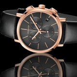 Buy Shop Calvin Klein Posh Grey Dial Black Leather Strap Watch for Men - K8Q376C3 USA Online