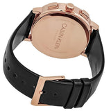 Buy Shop Calvin Klein Posh Grey Dial Black Leather Strap Watch for Men - K8Q376C3 USA Online