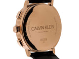 Buy Shop Calvin Klein Posh Grey Dial Black Leather Strap Watch for Men - K8Q376C3 USA Online