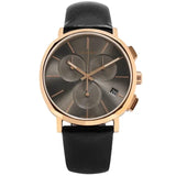 Buy Shop Calvin Klein Posh Grey Dial Black Leather Strap Watch for Men - K8Q376C3 USA Online