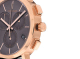 Buy Shop Calvin Klein Posh Grey Dial Black Leather Strap Watch for Men - K8Q376C3 USA Online