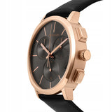 Buy Shop Calvin Klein Posh Grey Dial Black Leather Strap Watch for Men - K8Q376C3 USA Online