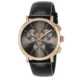 Buy Shop Calvin Klein Posh Grey Dial Black Leather Strap Watch for Men - K8Q376C3 USA Online