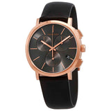 Buy Shop Calvin Klein Posh Grey Dial Black Leather Strap Watch for Men - K8Q376C3 USA Online
