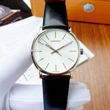 Buy Shop Calvin Klein Posh Silver Dial Black Leather Strap Watch for Men - K8Q311C6 USA Online