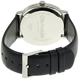 Buy Shop Calvin Klein Posh Silver Dial Black Leather Strap Watch for Men - K8Q311C6 USA Online