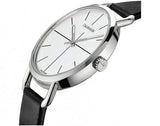 Buy Shop Calvin Klein Posh Silver Dial Black Leather Strap Watch for Men - K8Q311C6 USA Online