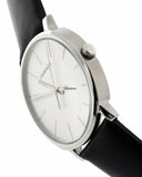 Buy Shop Calvin Klein Posh Silver Dial Black Leather Strap Watch for Men - K8Q311C6 USA Online
