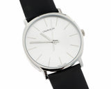 Buy Shop Calvin Klein Posh Silver Dial Black Leather Strap Watch for Men - K8Q311C6 USA Online
