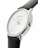 Buy Shop Calvin Klein Posh Silver Dial Black Leather Strap Watch for Men - K8Q311C6 USA Online