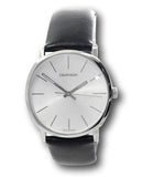 Buy Shop Calvin Klein Posh Silver Dial Black Leather Strap Watch for Men - K8Q311C6 USA Online