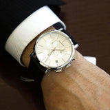 Buy Shop Calvin Klein Posh Silver Dial Black Leather Strap Watch for Men - K8Q371C6 USA Online